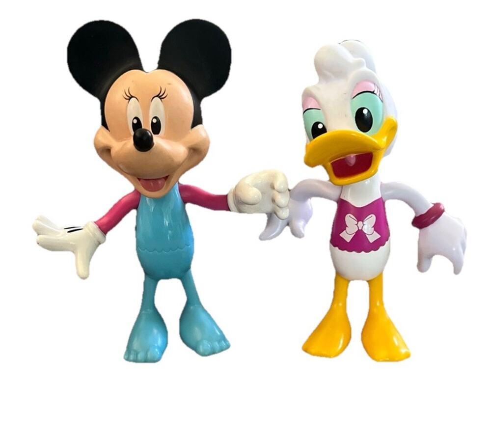 Vintage Daisy Duck (2011) And Minnie (2014) Disney Jr Figures Set Of 2 5.5”